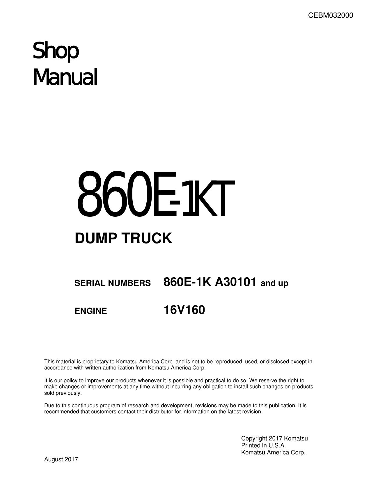 860E-1K Shop Manual